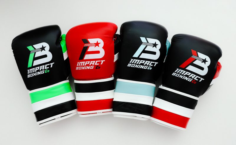 Tri-Colour Impact Boxing Gloves (Hook & Loop 12oz)